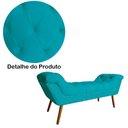 Ver imagem 5 de Conjunto Sienna Cabeceira e Recamier Queen 160 Cm Suede Azul Turquesa - LM DECOR