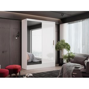 Guarda Roupa 2 Portas com Espelho e 2 Gavetas Santiago – Branco