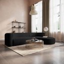 Ver imagem 2 de Sofá Modular Celinne Luxuoso Sala de Estar Decoração Luxo 265cm Linho Preto