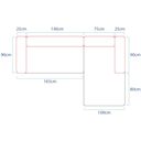 Ver imagem 4 de Sofá Modular Celinne Luxuoso Sala de Estar Decoração Luxo 265cm Linho Preto