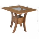 Ver imagem 3 de Conjunto Sala de Jantar Mesa Quadrada 4 Lugares 90x90cm 4 Cadeiras Priscilla Móveis São Carlos