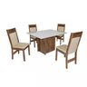 Conjunto Sala de Jantar 1 Mesa 4 Cadeiras Laíse Móveis São Carlos - 2