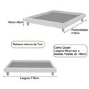 Ver imagem 4 de Cama Queen Japonesa 176cm Pés Madeira Haru Linho Bege - Sallar Home