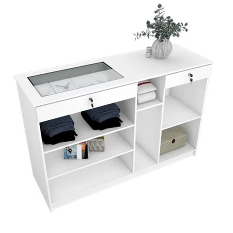 BALCÃO EXPOSITOR LOJA M207.2021.B (JOIAS, ROUPAS) MUNDI MOVEIS