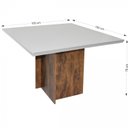 Ver imagem 3 de Conjunto Sala de Jantar Mesa Quadrada Laíse 4 Cadeiras Rosa Móveis São Carlos