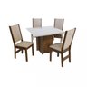 Conjunto Sala de Jantar Mesa Quadrada Laíse 4 Cadeiras Rosa Móveis São Carlos - 2
