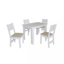 Ver imagem 2 de Conjunto Sala de Jantar Milena com 4 Cadeiras Móveis São Carlos