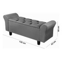 Ver imagem 6 de Recamier Baú para Cama Casal 1,30m Lara Premium Estilo Decorativo Closet Estofado Cor Cinza