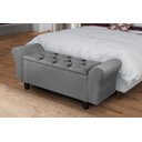 Ver imagem 2 de Recamier Baú para Cama Casal 1,30m Lara Premium Estilo Decorativo Closet Estofado Cor Cinza