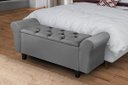 Ver imagem 2 de Recamier Baú para Cama Casal 1,30m Lara Premium Estilo Decorativo Closet Estofado Cor Cinza