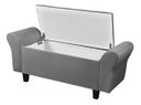 Ver imagem 4 de Recamier Baú para Cama Casal 1,30m Lara Premium Estilo Decorativo Closet Estofado Cor Cinza