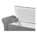Ver imagem 5 de Recamier Baú para Cama Casal 1,30m Lara Premium Estilo Decorativo Closet Estofado Cor Cinza