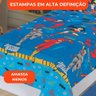 Jogo de Cama Infantil Lepper Liga da Justiça Solteiro 3 Peças Microfibra Azul - 5