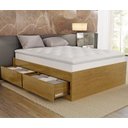 Ver imagem 1 de Base Box Casal Libanesa em Madeira Maciça com 4 Gavetas: Imbuia