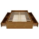 Ver imagem 2 de Base Box Casal Libanesa em Madeira Maciça com 4 Gavetas: Imbuia