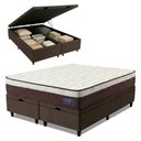 Ver imagem 1 de Cama Box Baú Colchão Queen Molas Superlastic Euro Pillow Start 158x198x65cm Apolo