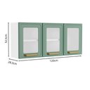 Ver imagem 7 de Cozinha Completa 100% Aço 14 Portas 2 Gavetas Bella Bertolini - Verde/branco