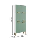 Ver imagem 6 de Cozinha Completa 100% Aço 14 Portas 2 Gavetas Bella Bertolini - Verde/branco