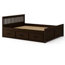 Ver imagem 7 de Cama King Size 06 Gavetas Madeira Maciça Marrom/Imbuia Spot