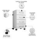 Ver mais imagens de Conjunto de Escritório Home Office 3 com Peças Gávea Branco - Mpozenato