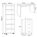Ver imagem 4 de Conjunto de Escritório Home Office 3 com Peças Gávea Branco - Mpozenato