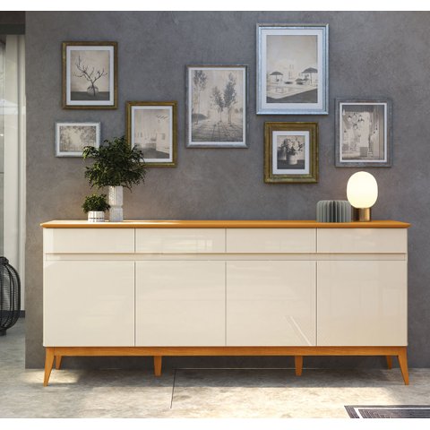 Buffet Aparador Magnum Off White com Cedro - Edn Móveis