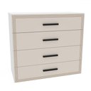 Ver imagem 2 de Cômoda Valência 4 Gavetas Branco/creme - Politorno