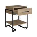 Ver imagem 5 de Mesa de Cabeceira 49cm com 1 Gaveta Destaques Marrom