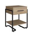 Ver imagem 2 de Mesa de Cabeceira 49cm com 1 Gaveta Destaques Marrom