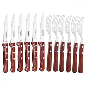 Jogo de Talheres Jumbo Tramontina Churrasco Polywood 12 Pças