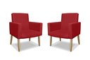 Ver imagem 3 de POLTRONA NINA DECORATIVA SALA E ESCRITORIO:vermelho