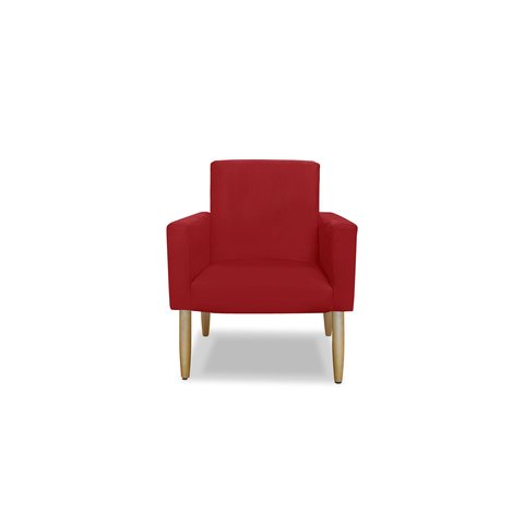 POLTRONA NINA DECORATIVA SALA E ESCRITORIO:vermelho