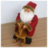 Decoração Enfeite Natal Papai Noel Cavalinho de Balanço 22cm - 1