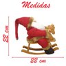 Decoração Enfeite Natal Papai Noel Cavalinho de Balanço 22cm - 5