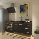 Ver imagem 2 de Balcão Armário Cozinha Gabinete de Pia 120 Cm Bruna e Balcão para Fogão Cooktop 4 Bocas e Forno Evel