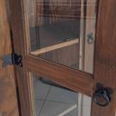 Ver imagem 3 de Cristaleira Rústica Madeira Maciça com 2 Portas de Vidro Imbuia