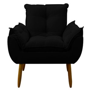Poltrona Decorativa Sala de Estar Escritório Quarto Prime Cor: Preto