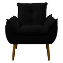 Ver imagem 1 de Poltrona Decorativa Sala de Estar Escritório Quarto Prime Cor: Preto