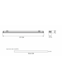 Ver imagem 5 de Luminária Led Taschibra Embutir Perfil Convex 56 16W Preta Bivolt 2700K Luz Quente