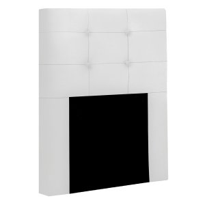 Cabeceira Solteiro Heloísa I02 90 cm Corino - ADJ Decor - Branco
