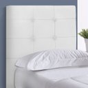Ver imagem 2 de Cabeceira Solteiro Heloísa I02 90 cm Corino - ADJ Decor - Branco
