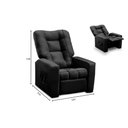 Ver imagem 3 de Poltrona do Papai Reclinável Itália Corino Preto Adonai Estofados