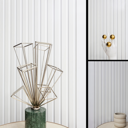 Kit 7 Barras Painel Ripado de Poliestireno Branco (285cm X 12cm) - 4