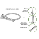 Ver imagem 4 de Engate Flexivel Mangueira Rabicho da Torneira Aço Inox 40cm