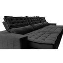 Ver imagem 4 de Sofá Retrátil e Reclinável 4,15m Cama inBox Big Puffer com SoftGel D40 Velupluma Preto