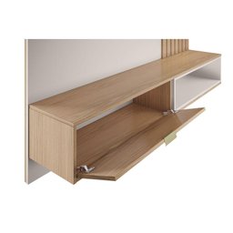 Mesa de Centro Jeri com Painel Suspenso para Tv Tocantins 1.6 Off White Freijó – Colibri - 9