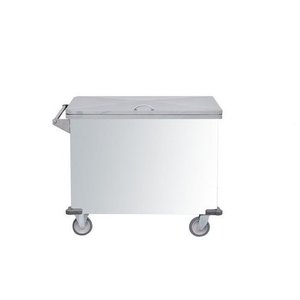 Carro Transporte de Roupas Inox com Tampa 350 Litros.