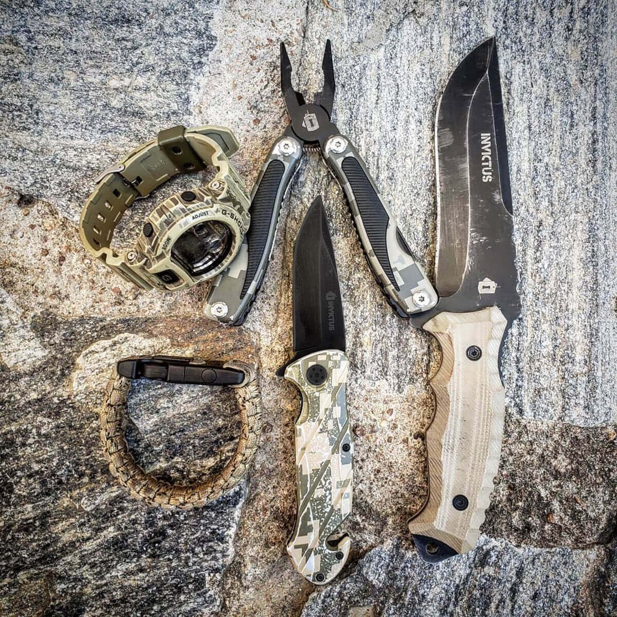Kit Alicate Multitool Invictus Precision e Canivete Tático