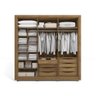 Guarda-roupa Casal 100% Mdf Kappesberg C/pés e 8 Espelhos 6 Portas 8 Gavetas Nogueira - 2