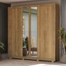 Guarda-roupa Casal 100% Mdf Kappesberg C/pés e 8 Espelhos 6 Portas 8 Gavetas Nogueira - 1